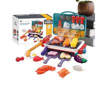 Ensemble Barbecue Jouet de Cuisine Kit Barbecue d'Imitation avec Son | Kit Barbecue d'Imitation avec Son pour Cuisine Extérieure et Camping