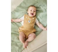 Ensemble barboteuse bébé en gaze de coton et t-shirt mini rêve moutarde 3M(60CM)