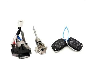 Ensemble Barillets Verrouillage Commutateur D'allumage Cylindre Serrures Porte Avec Clés Compatible Avec Hyundai Pour Elantra 2015-2020 81905F0500 direction contacteur