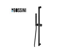 Ensemble barre de douche en laiton, douchette et flexible noir mat BLACK & WHITE - BOSSINI D06012073