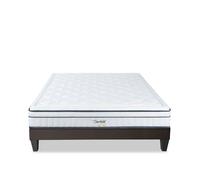 Ensemble Bartoldi 140x190 cm Matelas Ressorts ensachés + Sommier Bois