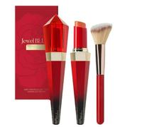 Ensemble bâton de blush crème avec pinceau, design bijou au fini modulable. Blush maquillage ultra doux et facile à estomper. Blush polyvalent pour le quotidien et les voyages. (#4)