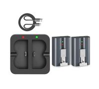 Ensemble batterie et chargeur 6040mAh, Compatible avec la sonnette vidéo Ring 2/3/4, remplacement de caméra Spotlight