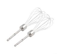Ensemble batteur à main en acier inoxydable pour modèles Kenwood Beach - 304 Accessoires pour pâte et œuf Turbo de qualité alimentaire, 17,5/21,5/18 cm, 2-P (12 tiges métalliques*)