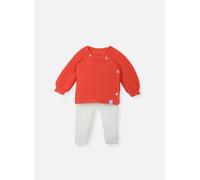 Ensemble bébé brassière + pantalon coquelicot/écru 0/1M(50/54)