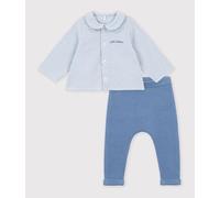 Ensemble bébé en coton brodé poitrine imprimé vichy Petit Bateau - multicouleur - Taille 3 mois 3M multicouleur