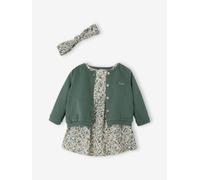 VERTBAUDET Ensemble Bébé Fille 3 Pièces Robe Cardigan Bandeau
