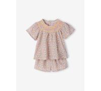 Ensemble bébé fille blouse + short multicolore 3M(60CM)