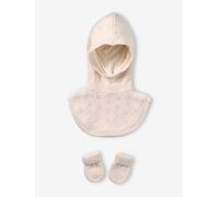 VERTBAUDET Ensemble Bébé Fille Cagoule et Moufles Maille
