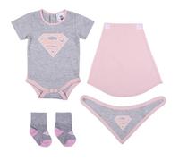 Ensemble bébé fille - Cerda - DC Superhero Girls - Body, jupe, chaussettes - Gris - 6/12 mois 6-12 mois