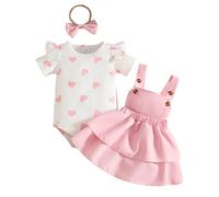 Ensemble Bébé Fille Imprimé Haut+Salopette Jupe d'été Automne 3Pcs Vêtement