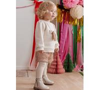 VERTBAUDET Ensemble bébé Fille noël Sweat Short à Sequins Or 24M(86CM)