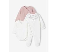 Ensemble bébé fille pyjama body gilet coffret cadeau naissance rose 12M(74CM)