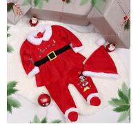 Ensemble bébé fille velours Père Noël - Disney - Rouge 80 cm