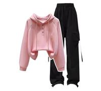Ensemble Bébé Fille Vêtement Bébé Fille Hiver, Ensemble Sweat-Shirt à Capuche et Jogging Large pour Filles Tenue Scolaire Décontractée Adolescente Confortable Deux Pièces