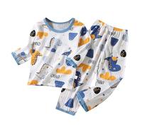 Ensemble Bébé Garçon Fille Été de 2 Pièces, Body à Rayure Manches Longues + Pantalon Taille Élastique d'Été pour Garçons et Filles, Vêtements Ensemble Mignon pour Bébés (Grey, 18-24 Months)