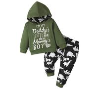 Ensemble Bébé Garçon - Haut À Manches Longues Avec Pantalon Pour Enfant De 9 À 24 Mois - Cadeau Vêtement (ArmyGreen, 18M, 1276r)
