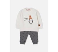 Ensemble Bébé Garçon Maille Imprimé Pingouins Blanc 3M(60CM)
