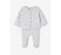 Ensemble bébé matelassé vert d'eau 3M(60CM)