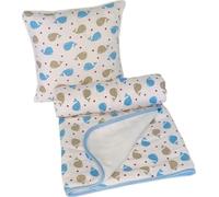 Ensemble bébé pour les tout-petits Baleine bleue 35x35, 90x100 cm - coton