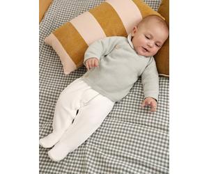 Ensemble bébé pyjama + body + gilet coffret cadeau naissance vert sauge 24M(86CM)