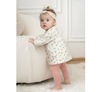 VERTBAUDET Ensemble bébé Robe + Legging + Bandeau écru 1M(54CM)