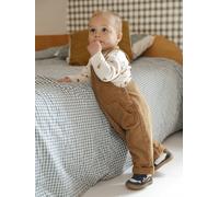 VERTBAUDET Ensemble bébé salopette en velours + T-shirt caramel 18M(81CM)