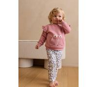 Ensemble Bébé Sweat Et Legging En Molleton Céleste Rose 12M(74CM)