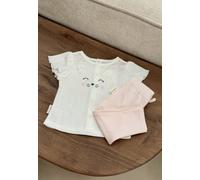 Ensemble Bébé T-shirt En Pointelle Et Legging Badian Ecru 12M(74CM)