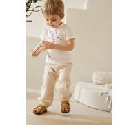 Ensemble Bébé T-shirt Et Pantalon En Gaze De Coton Eden Beige 1M(54CM)