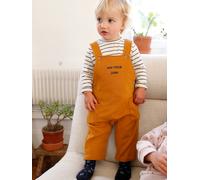 Ensemble bébé T-shirt et salopette en molleton personnalisable caramel 12M(74CM)