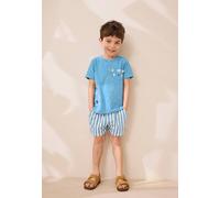 Ensemble bébé t-shirt et short biscarosse bleu 36M(97CM)