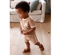 Ensemble bébé tee-shirt + short en éponge taupe 4A(104CM)