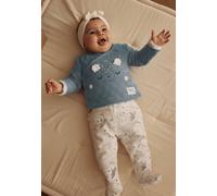 Ensemble bébé veste en coton matelassé et pantalon en velours petite balade ecru 24M(86CM)