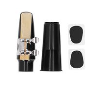 Ensemble bec et ligature pour saxophone alto |ABS et métal pour un son clair et un confort |Accessoires de saxophone pour étudiants/débutants/pratique |Saxophone alto standard