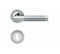 Ensemble béquille sur rosace Clé L BE700A - - Inox poli satiné - BE700A-BB0-73