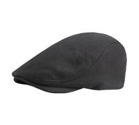 Ensemble béret classique et casquette plate for homme, 2 pièces, couvre-chef d'inspiration vintage, résistant à l'eau, coupe-vent, style gangster rétro, for événements urbains en plein air(Black_2pcs)