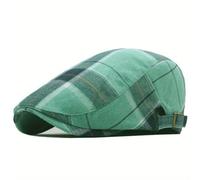 Ensemble béret classique et casquette plate for homme, 2 pièces, couvre-chef d'inspiration vintage, résistant à l'eau, coupe-vent, style gangster rétro, for événements urbains en plein air(Green_2pcs)