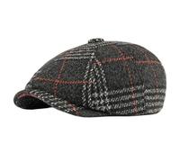 Ensemble béret classique et casquette plate for homme, 2 pièces, couvre-chef d'inspiration vintage, résistant à l'eau, coupe-vent, style gangster rétro, for événements urbains en plein air(C_2pcs)