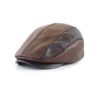 Ensemble béret classique et casquette plate for homme 55-60 cm, couvre-chef d'inspiration vintage, résistant à l'eau, coupe-vent, style gangster rétro, for événements urbains et extérieurs(Dark Coffee