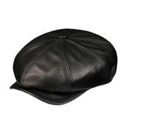 Ensemble béret classique et casquette plate for homme 57-60 cm, couvre-chef d'inspiration vintage, résistant à l'eau, coupe-vent, style gangster rétro, for événements urbains en plein air(Black_XL 57-