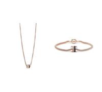 Ensemble BERING Donube pour femme | Collier et bracelet en acier inoxydable or rose