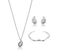 Ensemble bijoux femme Amelia Parker Lagoon (x3) ArgentÃ© 45/6 cm