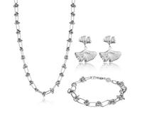 Ensemble bijoux femme Amelia Parker Nautia (x3) ArgentÃ© 45/6 cm