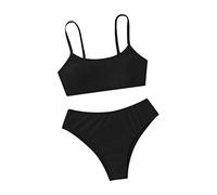 Ensemble Bikini 2 Pieces Ado Fille 8-14 Ans Maillot De Bain Deux Pieces Enfant Fille Haut Corset + Tanga Adolescente Fille Pas Cher Plage Natation Piscine Sport Vacances