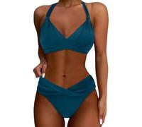 Ensemble Bikini Push-Up Deux Pièces pour Femme, Maillot de Bain en Polyester Confortable, Résistant au Chlore pour Une Utilisation régulière, pour Les Vacances et Le Style Tankini printanier