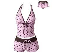 Ensemble bikini vintage 2 pièces Y2K Coquette Cutecore Grunge Polka, 09, L