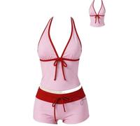 Ensemble bikini vintage 2 pièces Y2K Coquette Cutecore Grunge Polka, 30, M