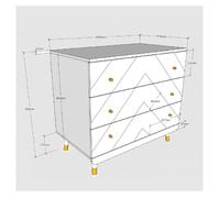 Pack - Lit Bébé, Commode & Plan à Langer "Billy" 60x120cm Blanc