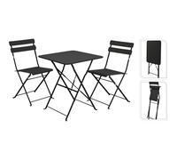 Ensemble bistro 3 pièces en métal noir